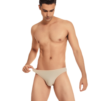 Muške gaćice od najlona s rebrastim pletenjem, elastične, niski struk, prozračne, jednobojne