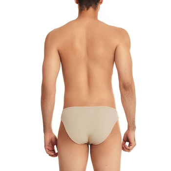 Muške gaćice od najlona s rebrastim pletenjem, elastične, niski struk, prozračne, jednobojne
