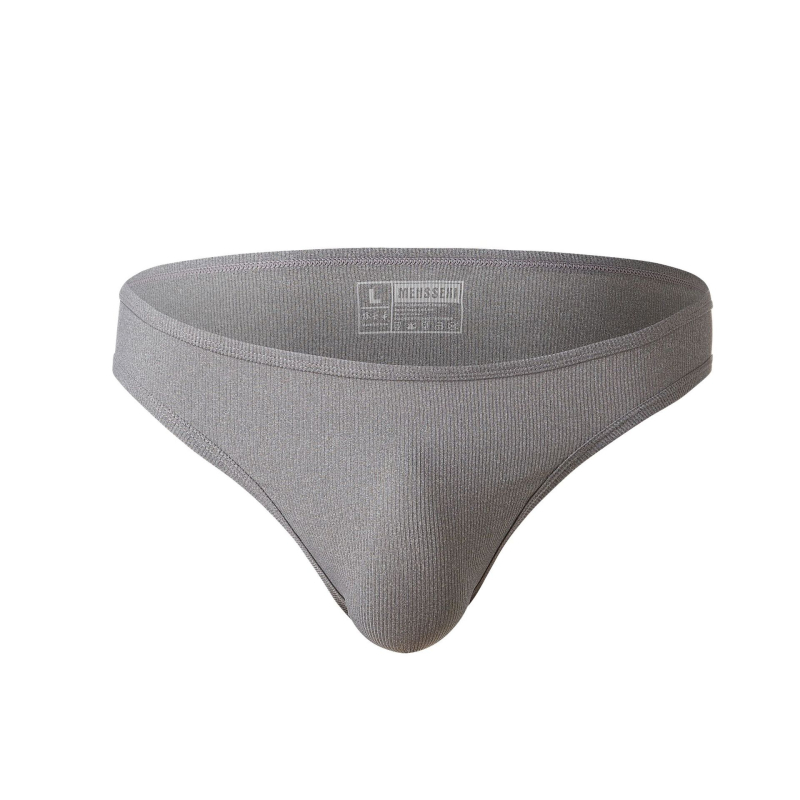 Muške gaćice od najlona s rebrastim pletenjem, elastične, niski struk, prozračne, jednobojne