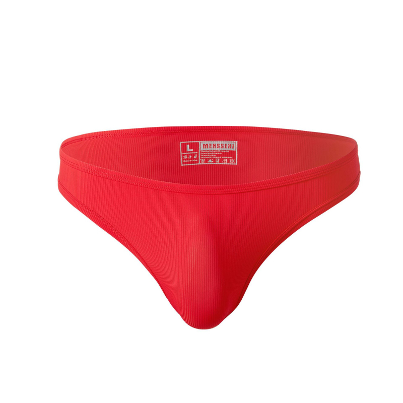 Muške gaćice od najlona s rebrastim pletenjem, elastične, niski struk, prozračne, jednobojne