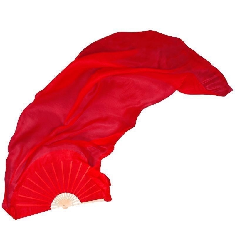 Копринен танцов фен, китайски стил, дълъг дизайн, античен стил, лято 2021