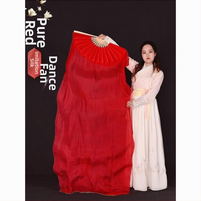 Копринен танцов фен, китайски стил, дълъг дизайн, античен стил, лято 2021