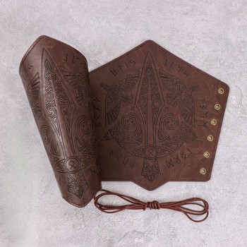 Srednjovjekovne retro reljefne zaštitne narukvice za zglobove za cosplay – viteška ručna obrana, PU koža + metalni dodaci, odrasli, ljeto 2025