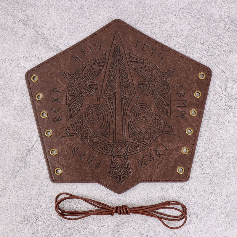 Srednjovjekovne retro reljefne zaštitne narukvice za zglobove za cosplay – viteška ručna obrana, PU koža + metalni dodaci, odrasli, ljeto 2025