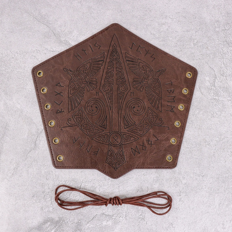 Srednjovjekovne retro reljefne zaštitne narukvice za zglobove za cosplay – viteška ručna obrana, PU koža + metalni dodaci, odrasli, ljeto 2025