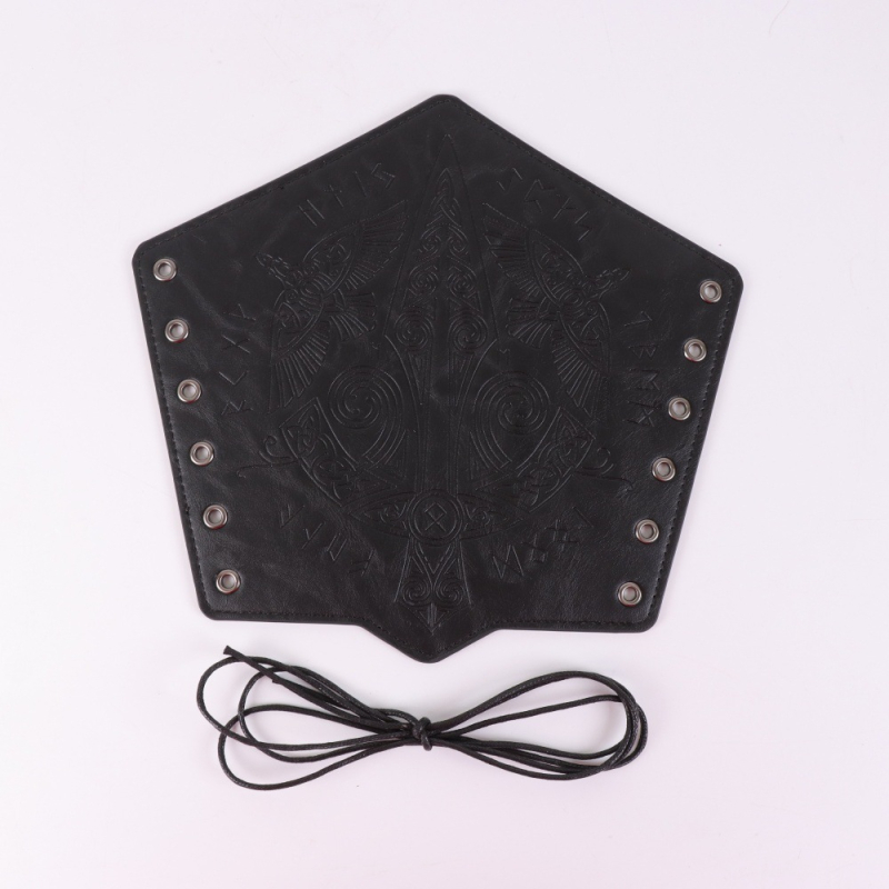 Srednjovjekovne retro reljefne zaštitne narukvice za zglobove za cosplay – viteška ručna obrana, PU koža + metalni dodaci, odrasli, ljeto 2025