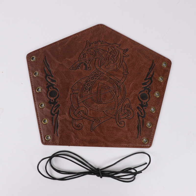 Srednjovjekovne retro reljefne zaštitne narukvice za zglobove za cosplay – viteška ručna obrana, PU koža + metalni dodaci, odrasli, ljeto 2025