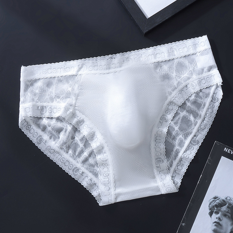 Muške bezšivne gaćice Ice Silk – Najlon glavna tkanina, pletene, prozračne, brzo sušeće, srednji struk