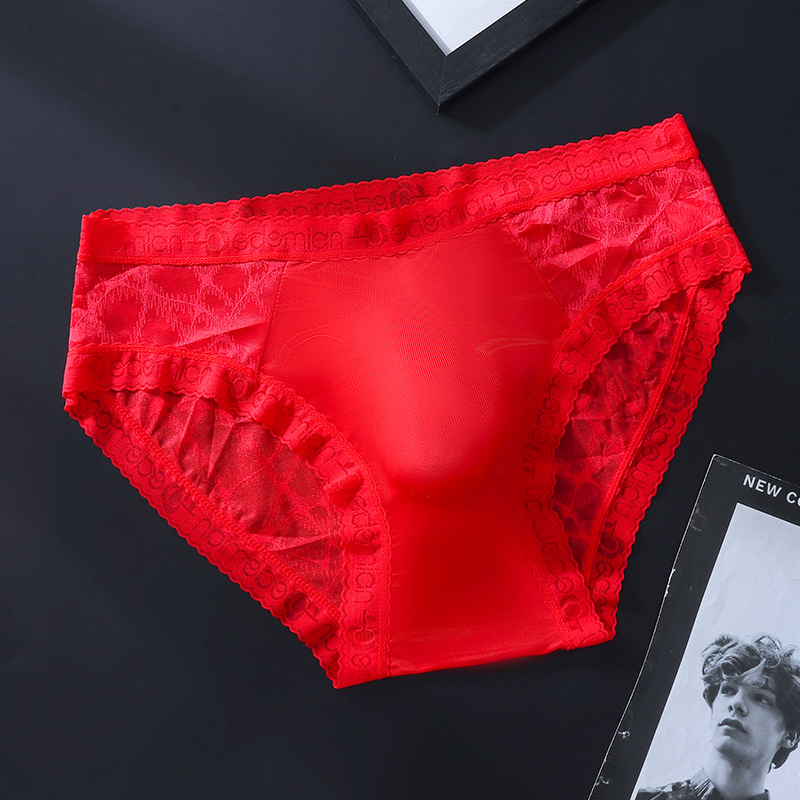 Muške bezšivne gaćice Ice Silk – Najlon glavna tkanina, pletene, prozračne, brzo sušeće, srednji struk