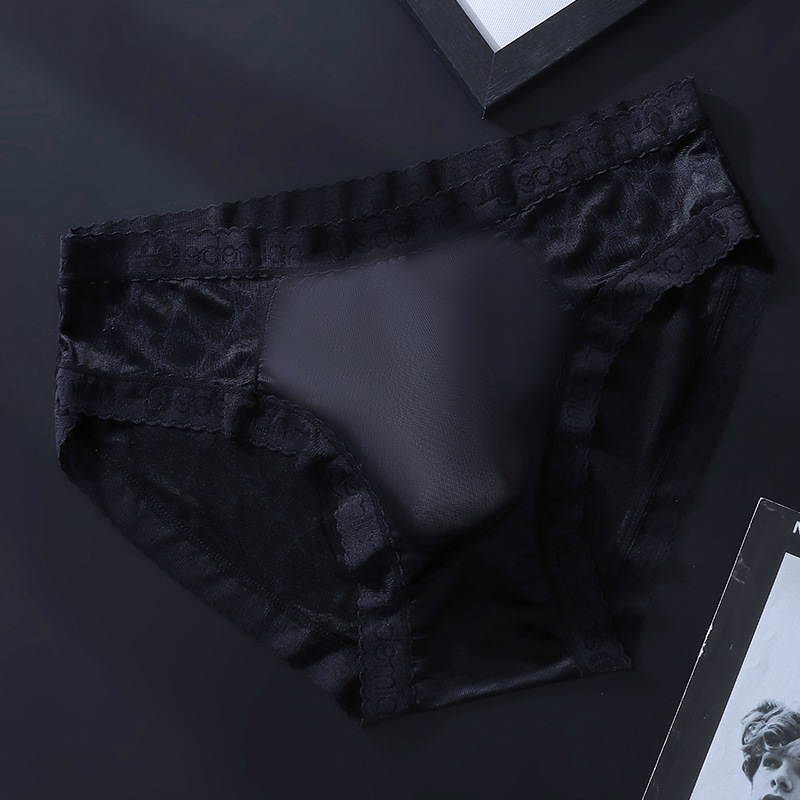 Muške bezšivne gaćice Ice Silk – Najlon glavna tkanina, pletene, prozračne, brzo sušeće, srednji struk