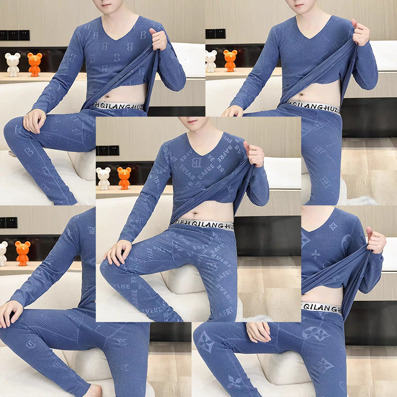 Muški termalni set donjeg i gornjeg rublja - prilagođen, uski kroj, bez šavova, nizak izrez (low-neck) (92% poliestera; gustoća tkiva 161–180 g/m²; prozračan; zadržava toplinu)