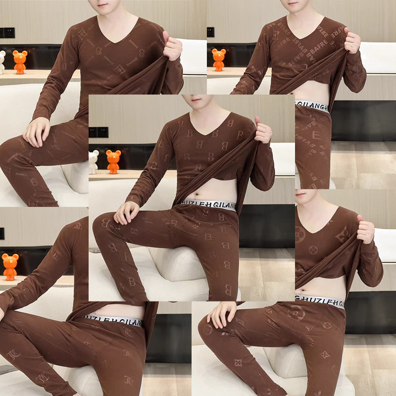 Muški termalni set donjeg i gornjeg rublja - prilagođen, uski kroj, bez šavova, nizak izrez (low-neck) (92% poliestera; gustoća tkiva 161–180 g/m²; prozračan; zadržava toplinu)