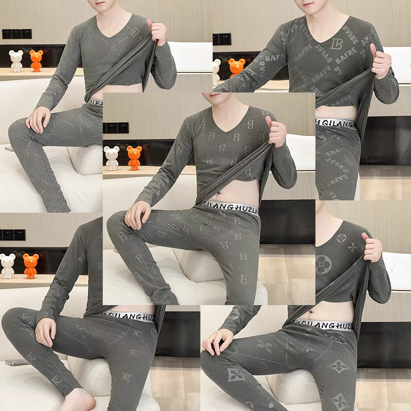 Muški termalni set donjeg i gornjeg rublja - prilagođen, uski kroj, bez šavova, nizak izrez (low-neck) (92% poliestera; gustoća tkiva 161–180 g/m²; prozračan; zadržava toplinu)