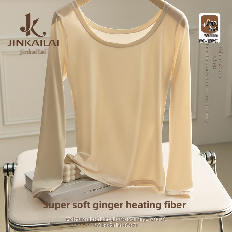 Nylonový termálny základný top, priedušný, antistatický, elastický, okrúhly výstrih