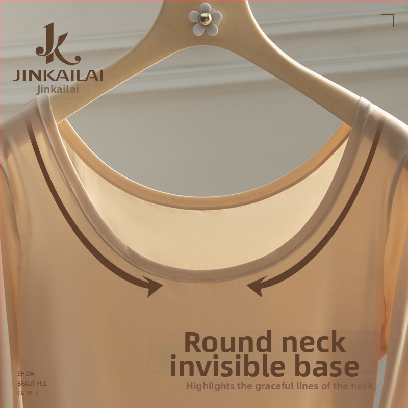 Nylonový termálny základný top, priedušný, antistatický, elastický, okrúhly výstrih