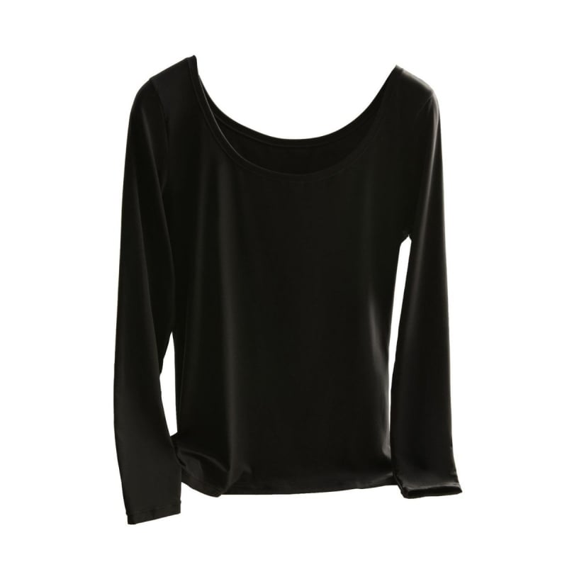 Nylon alapréteg melegítő felső, légáteresztő, antisztatikus, rugalmas, kerek nyakú