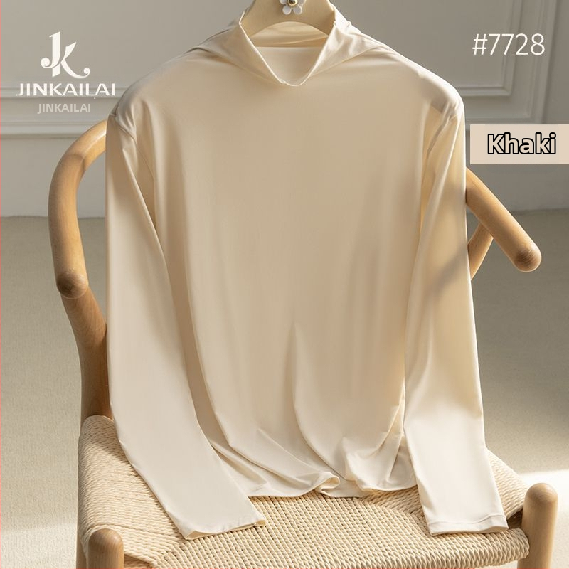 Nylonový termálny základný top, priedušný, antistatický, elastický, okrúhly výstrih