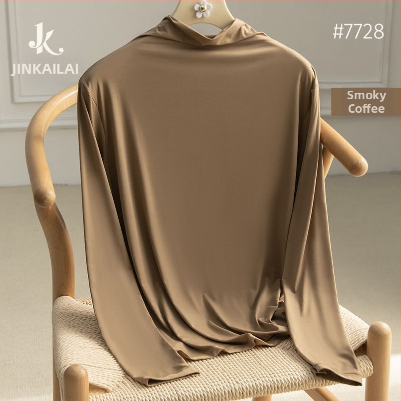 Nylonový termálny základný top, priedušný, antistatický, elastický, okrúhly výstrih