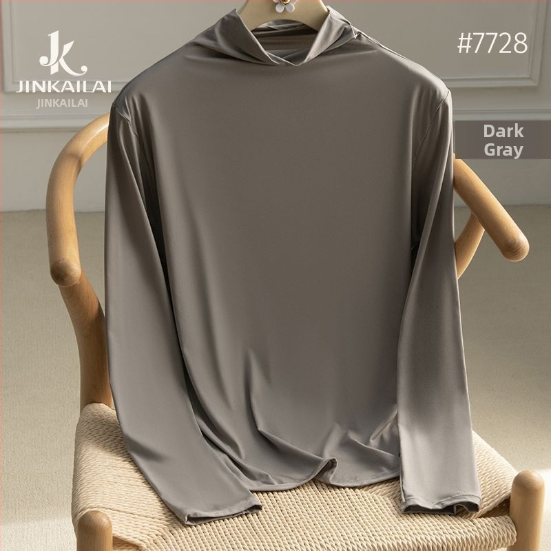 Nylonový termálny základný top, priedušný, antistatický, elastický, okrúhly výstrih