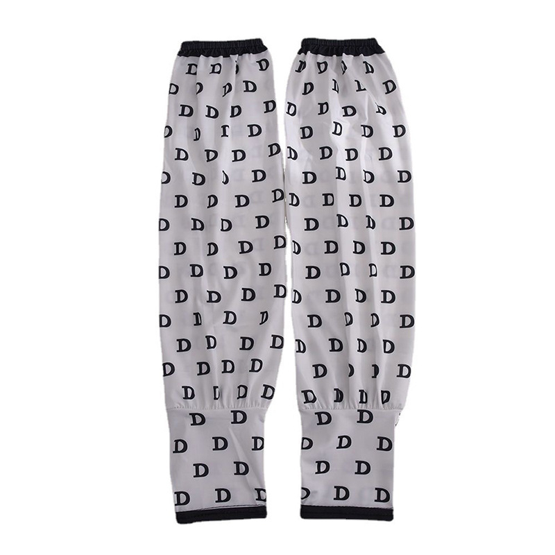 Ženske rukave od Ice Silk – labave, prozračne, uzorak s slovima i prugom, poliester + modal vlakna