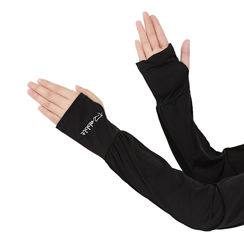 Ženske rukave od Ice Silk – labave, prozračne, uzorak s slovima i prugom, poliester + modal vlakna