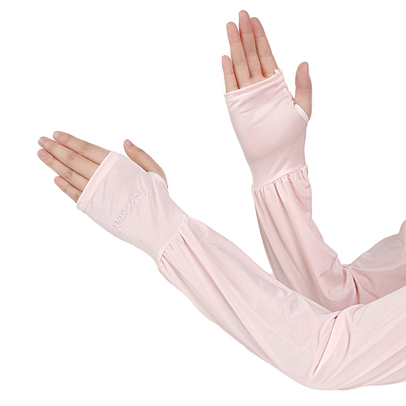 Ženske rukave od Ice Silk – labave, prozračne, uzorak s slovima i prugom, poliester + modal vlakna