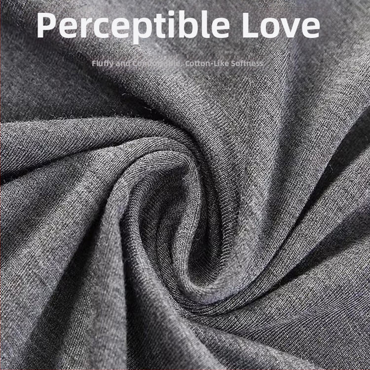 Pánsky viskozný teplý spodný set, hrubšia tkanina, okrúhly výstrih, štíhly strih, 95% viskóza, 5% elastán, hustota tkaniny 181-200 g/m²