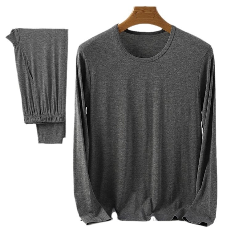 Férfi viszkóz meleg alsóruha készlet, vastagított anyag, környakú pulóver, karcsúsított szabás, 95% viszkóz, 5% elasztán, anyagvastagság 181-200 g/m²