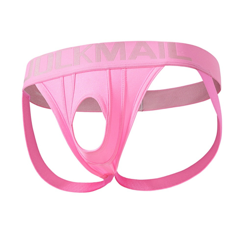 Ανδρικά χωρίς ραφές στρινγκ από νάιλον, στυλ T-thong, χαμηλή μέση, μοτίβο σε χρώματα που ταιριάζουν, επένδυση καβάλου 30–50% νάιλον