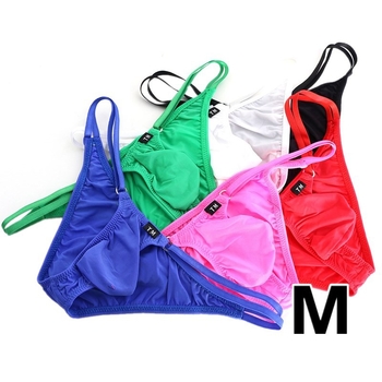 Мъжки бикини с U-образна торбичка, Ice Silk материя, 31-40D трикотаж, бързосъхнещи и дишащи.