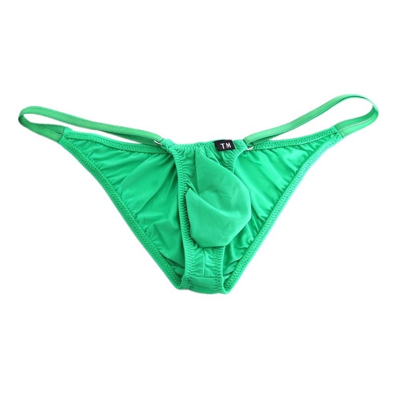 Мъжки бикини с U-образна торбичка, Ice Silk материя, 31-40D трикотаж, бързосъхнещи и дишащи.