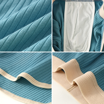 Ανδρικά βαμβακερά σορτς πιτζάμας, αναπνέοντα με ριμπ ύφανση, μεσαίο ύψος μέσης, μονόχρωμα