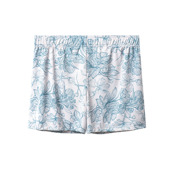 Muške boxerice Ice Silk od poliestera, upijanje vlage i prozračnost, podstava od viskoze, srednji pojas, cvjetni uzorak