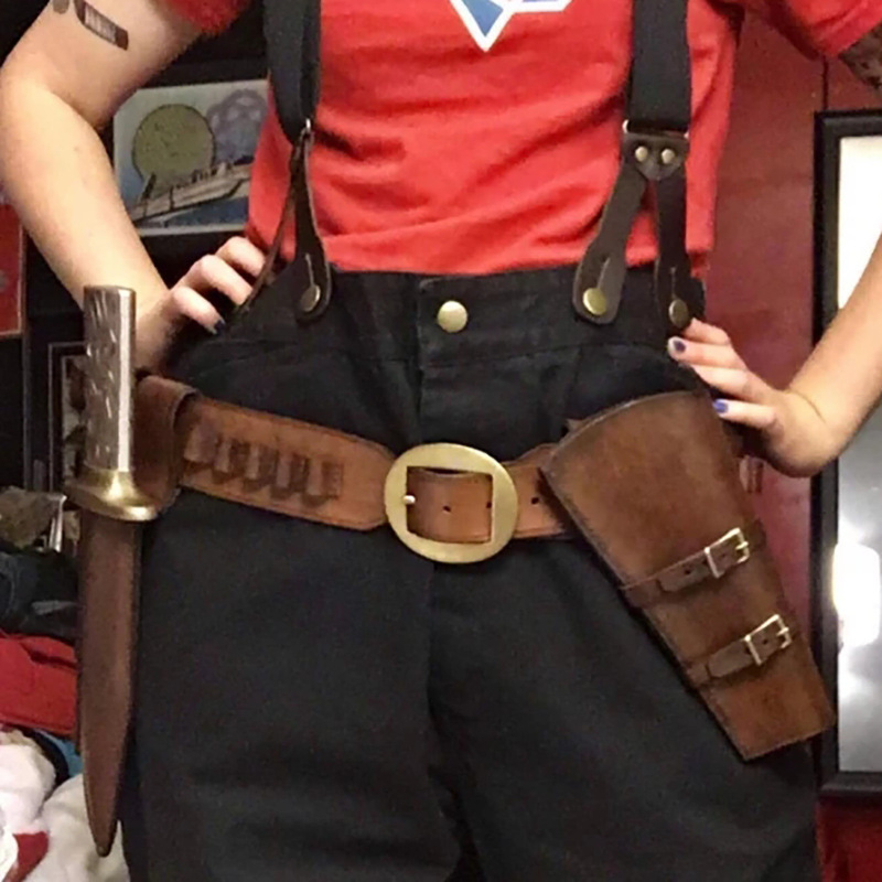 Arthur cosplay dodaci za kostim: Western denim pojas za pištolju za odrasle (Ljeto 2024, Marka: Other, Kategorija opskrbe: Spot)