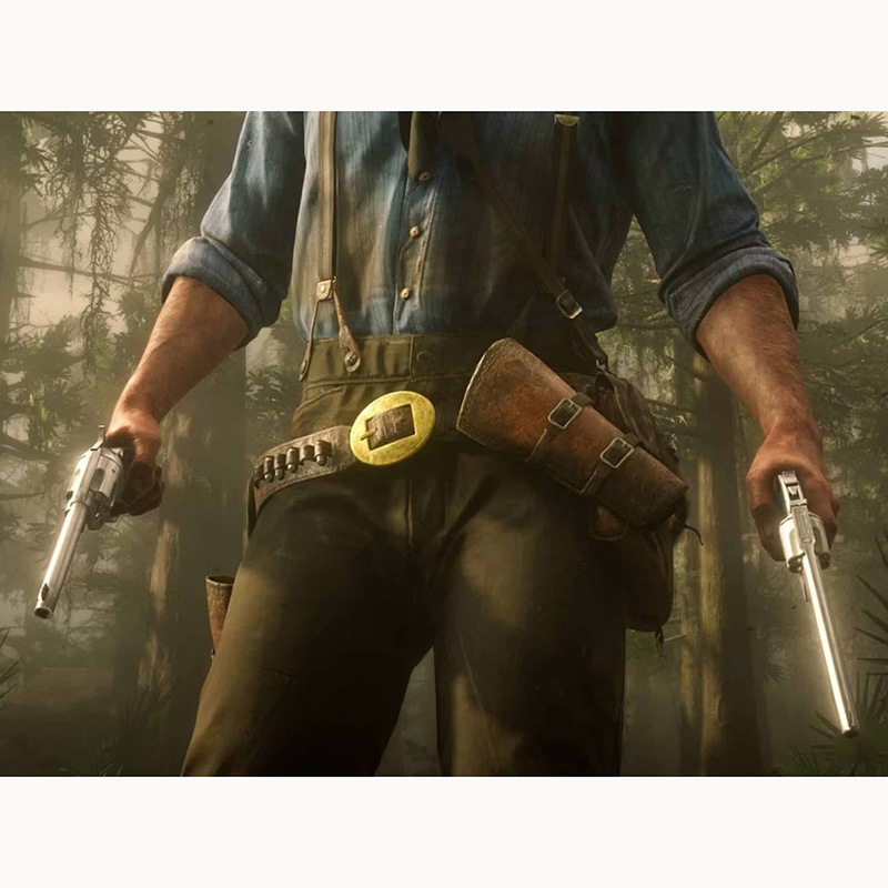 Arthur cosplay dodaci za kostim: Western denim pojas za pištolju za odrasle (Ljeto 2024, Marka: Other, Kategorija opskrbe: Spot)