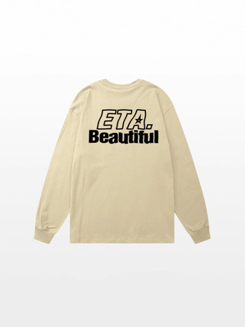 Muški dugi rukav T-shirt s otiskom slova u kineskom stilu, 100% pamuk, za proleće i jesen
