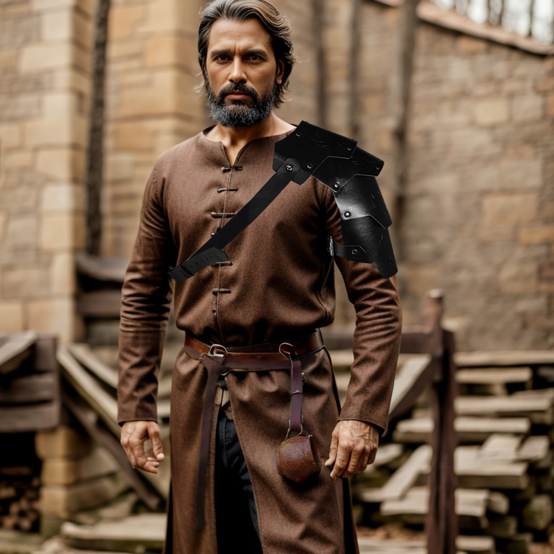 Kožni prilagodljivi ramenski oklop za srednjovjekovni fantasy renesansni cosplay i kazališna rekvizita