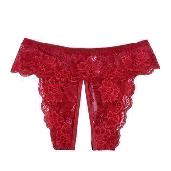 Női T-alakú csipkés tanga, lélegző, Jacquard szövés, középmagas derék, nylon 90-95%