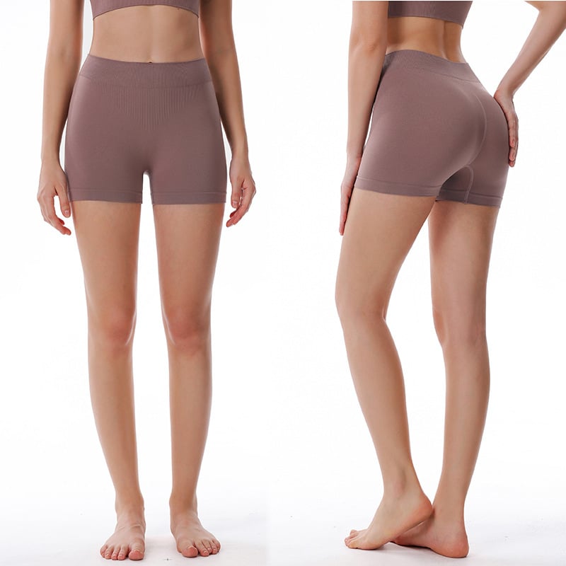 Безшевни боксерки за йога за жени — дишащи, бързосъхнещи, повдигащи ханша, стягащи корема, нейлонова материя