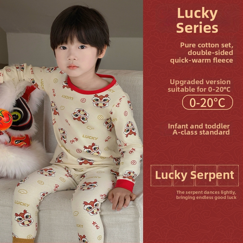 Detský pyžamový set z bavlny pre Nový rok, 95% bavlna, gramáž 181–200 g/m2, vek 4–6 rokov