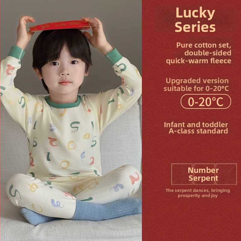 Detský pyžamový set z bavlny pre Nový rok, 95% bavlna, gramáž 181–200 g/m2, vek 4–6 rokov