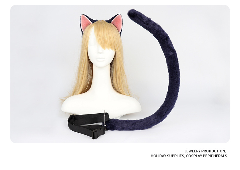 Cosplay set mačje uši i mačja rep, s headdressom za izvedbe; Marka: New Domain; Kategorija izvora: Spot; Za djecu; Ljeto 2022