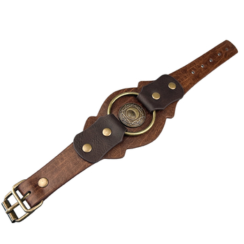 Bőr karkötő, középkori nordikus viking stílusú cosplay kellék, Hai fane márka, felnőtt használat, 2025 tavasz