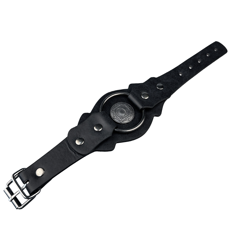 Bőr karkötő, középkori nordikus viking stílusú cosplay kellék, Hai fane márka, felnőtt használat, 2025 tavasz