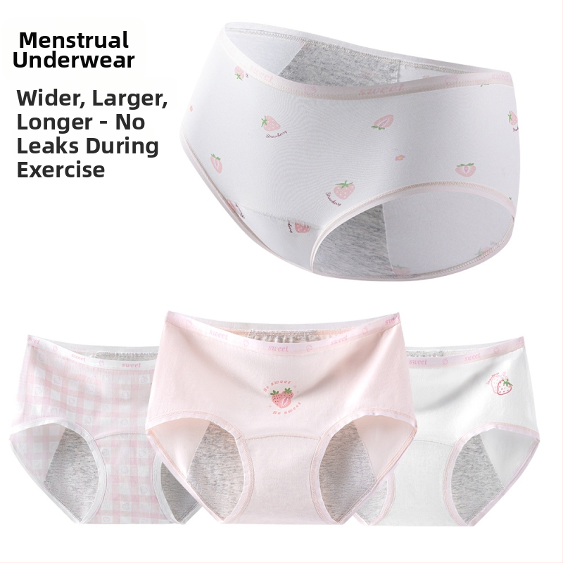 Dievčenské menštruačné nohavičky, 95% bavlna, rozkrok 100% bavlna, antibakteriálne, stredný pás, s potlačou