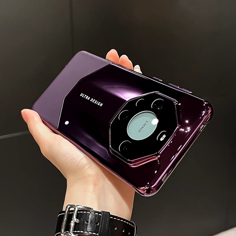 Huawei Mate60 Pro carcasă cu protecție totală, TPU, film pentru obiectiv, protecție împotriva căderilor, finisaj electroplating