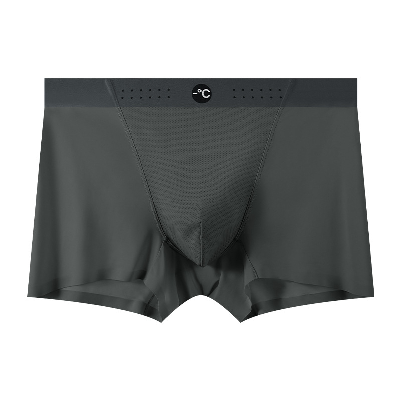 Muške boxerice od Ice Silk, dišuće, brzo se suše, bez šavova, srednji pojas; glavni materijal: najlon; podstava prepona: viskozno vlakno