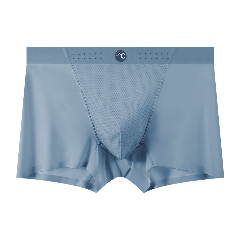 Muške boxerice od Ice Silk, dišuće, brzo se suše, bez šavova, srednji pojas; glavni materijal: najlon; podstava prepona: viskozno vlakno