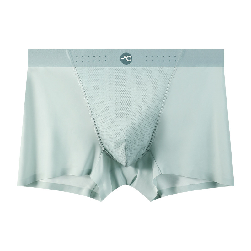 Muške boxerice od Ice Silk, dišuće, brzo se suše, bez šavova, srednji pojas; glavni materijal: najlon; podstava prepona: viskozno vlakno