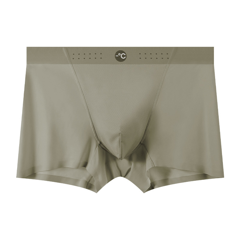 Muške boxerice od Ice Silk, dišuće, brzo se suše, bez šavova, srednji pojas; glavni materijal: najlon; podstava prepona: viskozno vlakno